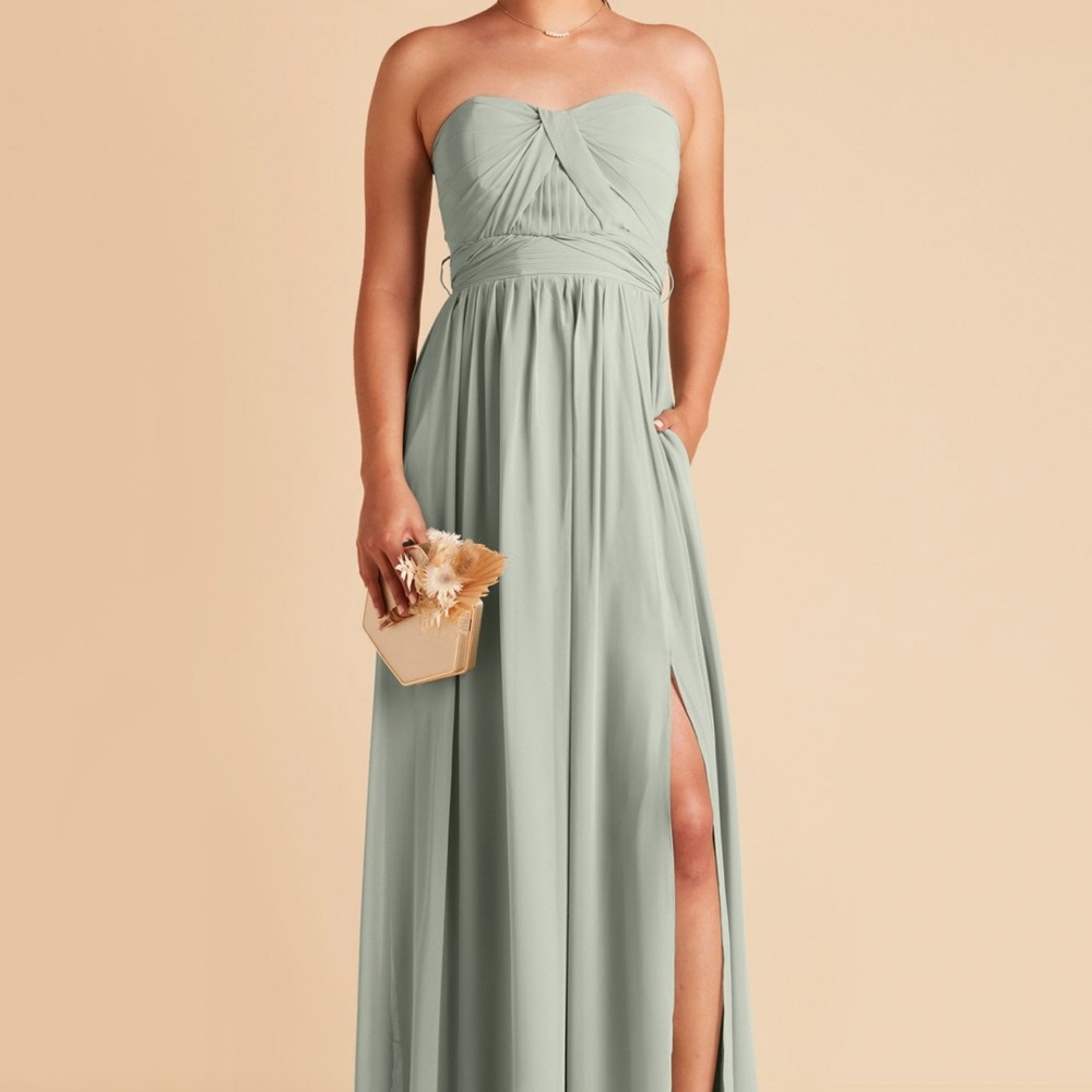 Birdy Grey Chiffon Sage Grace Convertible Dress Bridesmaid